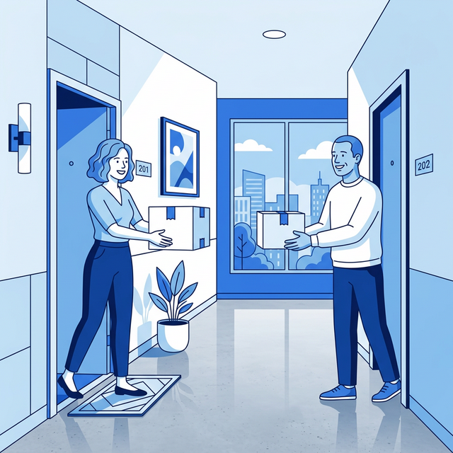 Neighbors helping each other